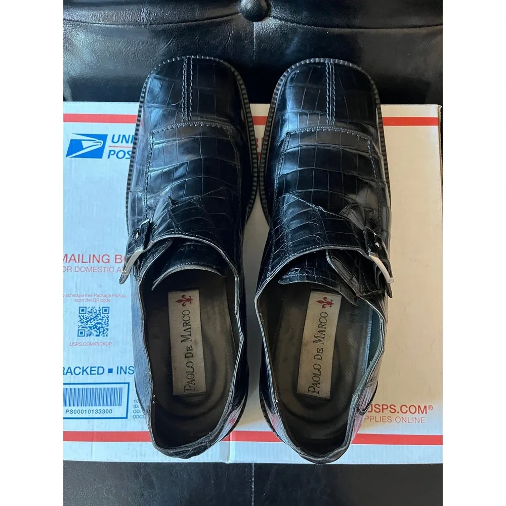 Paolo De Marco Mens Genuine Alligator Monk‎ Strap